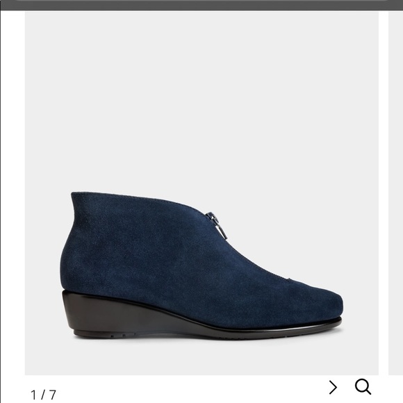 Aerosoles StitchNTurn Blue Suede Booties sz 10M - Picture 13 of 14